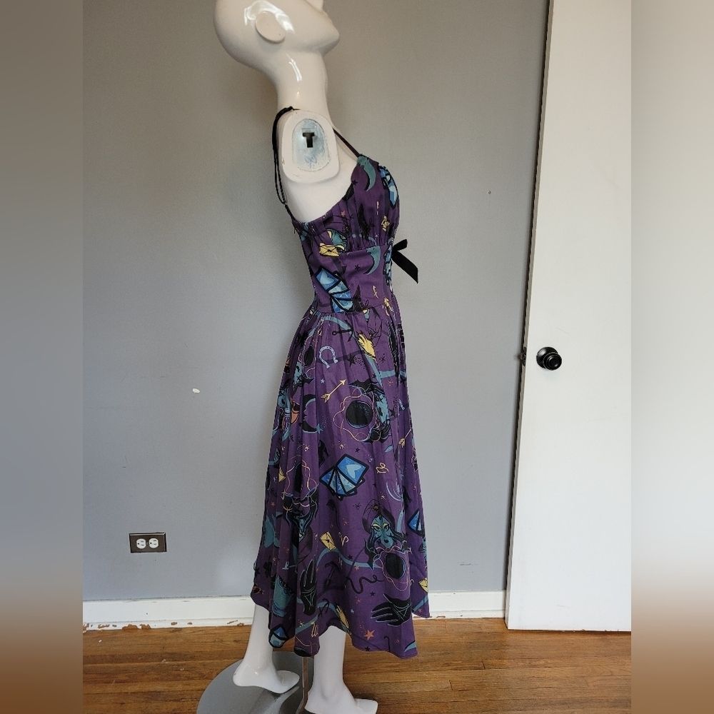 Pinup Couture Ella Dress In Fortune Teller Print, VGUC, Size M - Picture 3 of 8